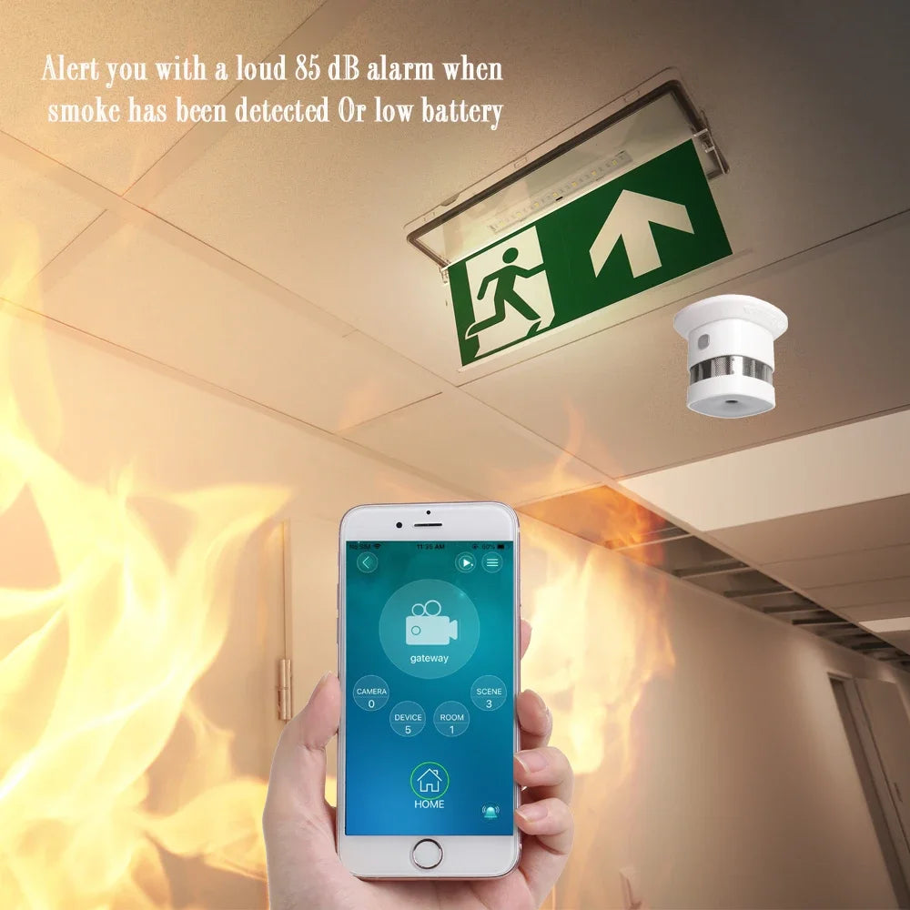 Smart Smoke Detector with App Alert – Early Fire Protection